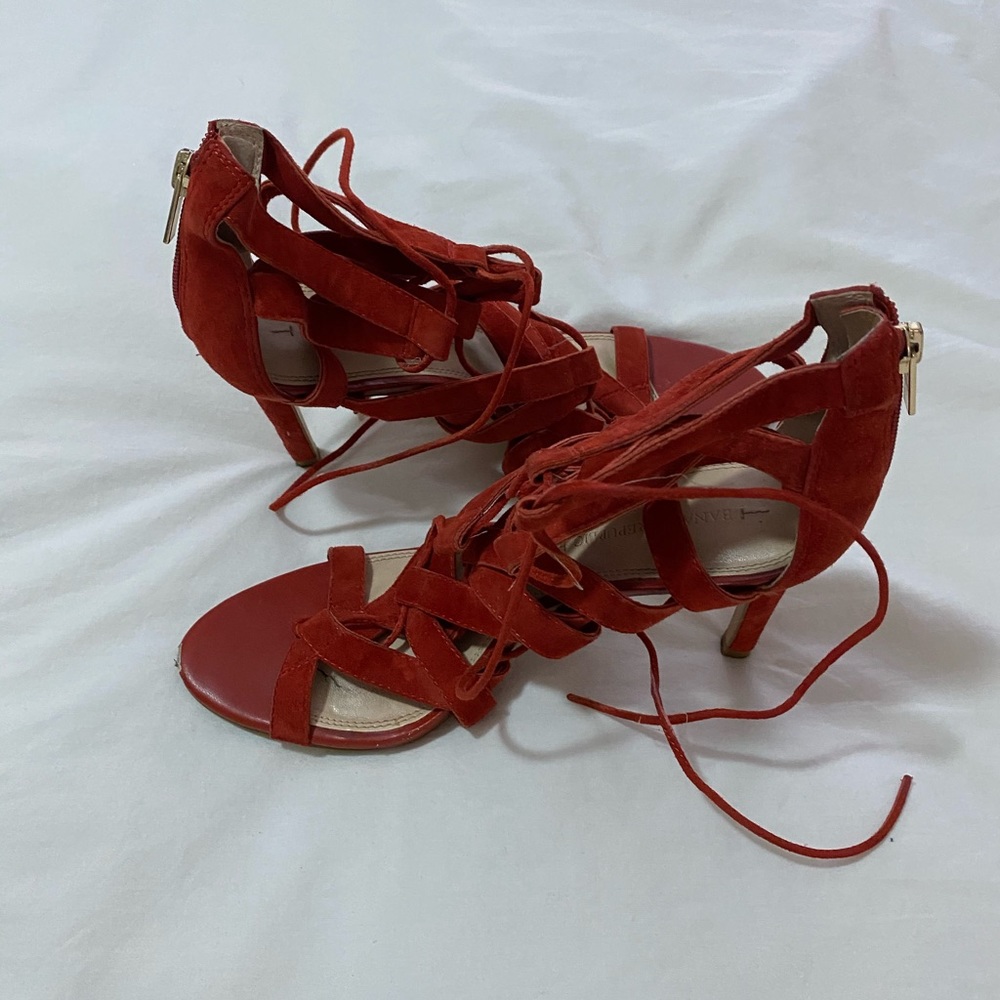 Lace up high sandals